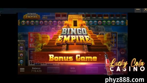 Nag-aalok ang Lucky Cola casino Bingo Empire ng mga manlalaro ng karagdagang pagkakataong manalo sa Golden Ball Bonus Game